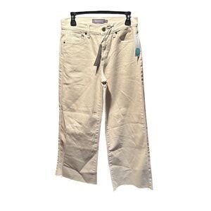 Just USA Gerry Straight Leg Raw Hem Jeans in Oatmeal Size 2 NWT